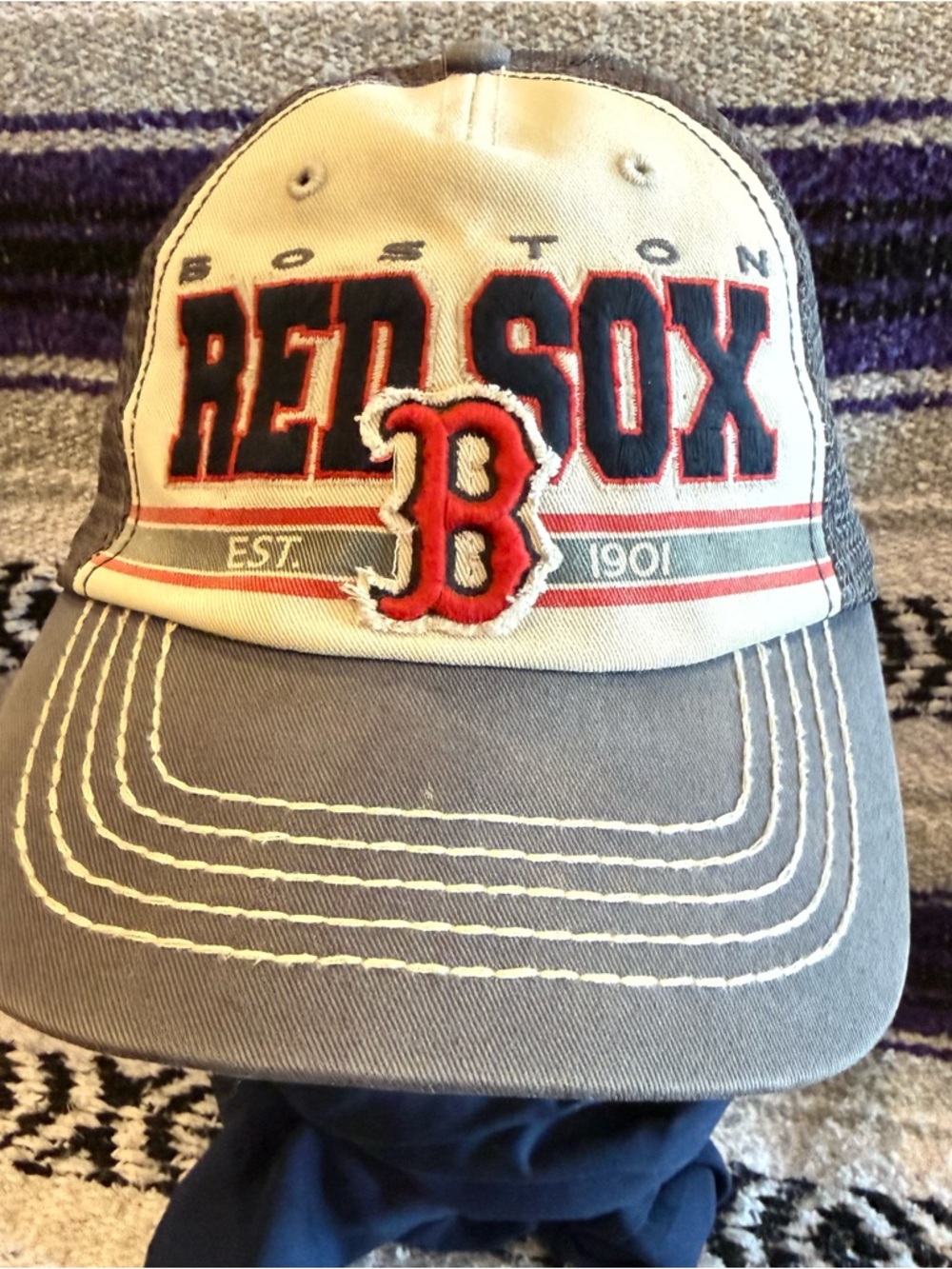 Boston Red Sox Mesh Trucker 47’ Cap Established 1901 Baseball Hat Cap MLB